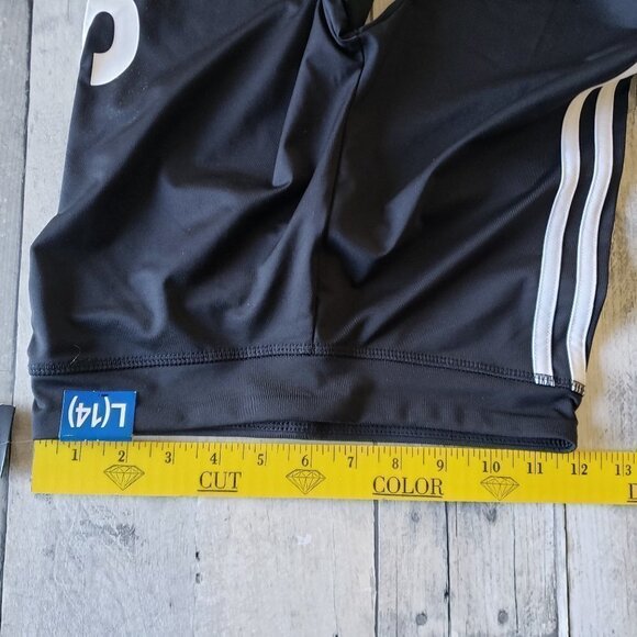 NWT - Adidas Logo 3 Stripe Girls Leggings - Size L (14) - Picture 5 of 6